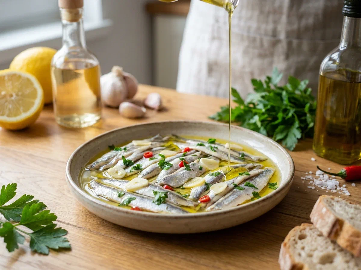 Alici marinate al limone e aceto