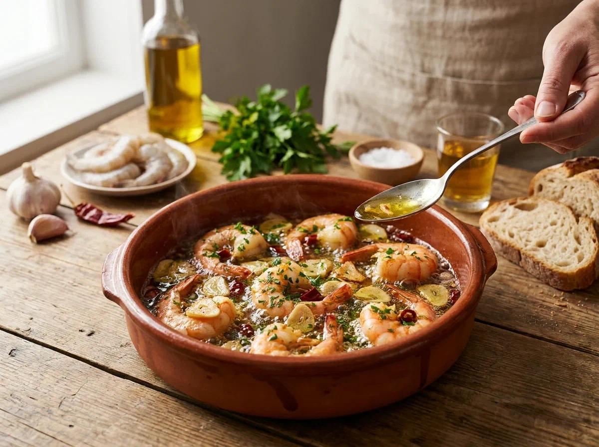 Gambas al ajillo, gamberi all'aglio alla spagnola