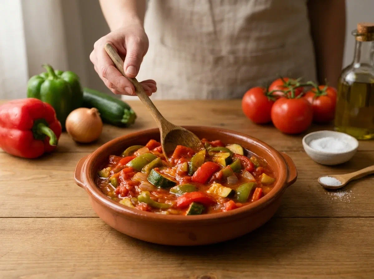 Pisto manchego, verdure dell'orto in tegame