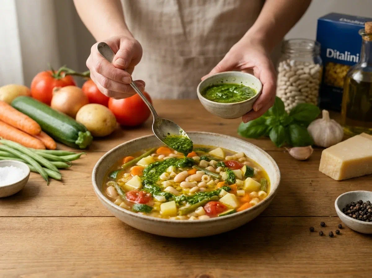 Soupe au pistou, la zuppa provenzale di verdure al pesto