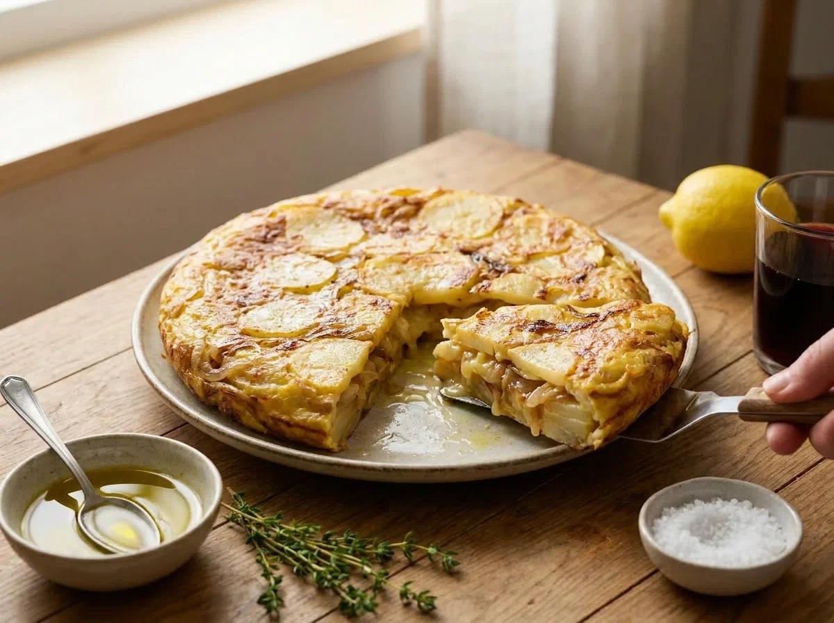 Tortilla di patate spagnola, morbida e classica